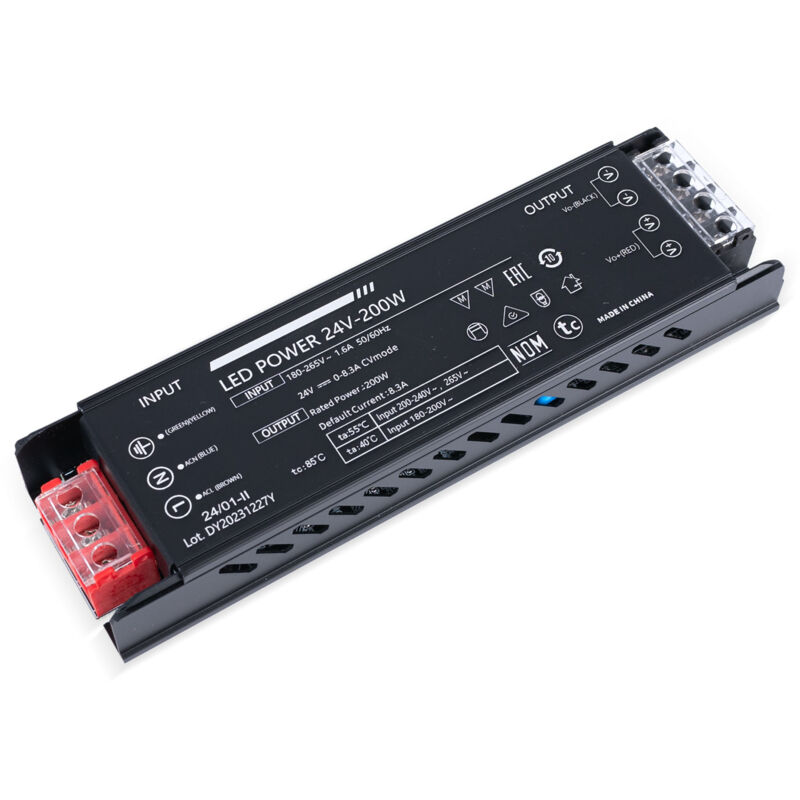 foto del prodotto barcelona led alimentatore slim 200w 24v 8,3a alta efficienza ip20