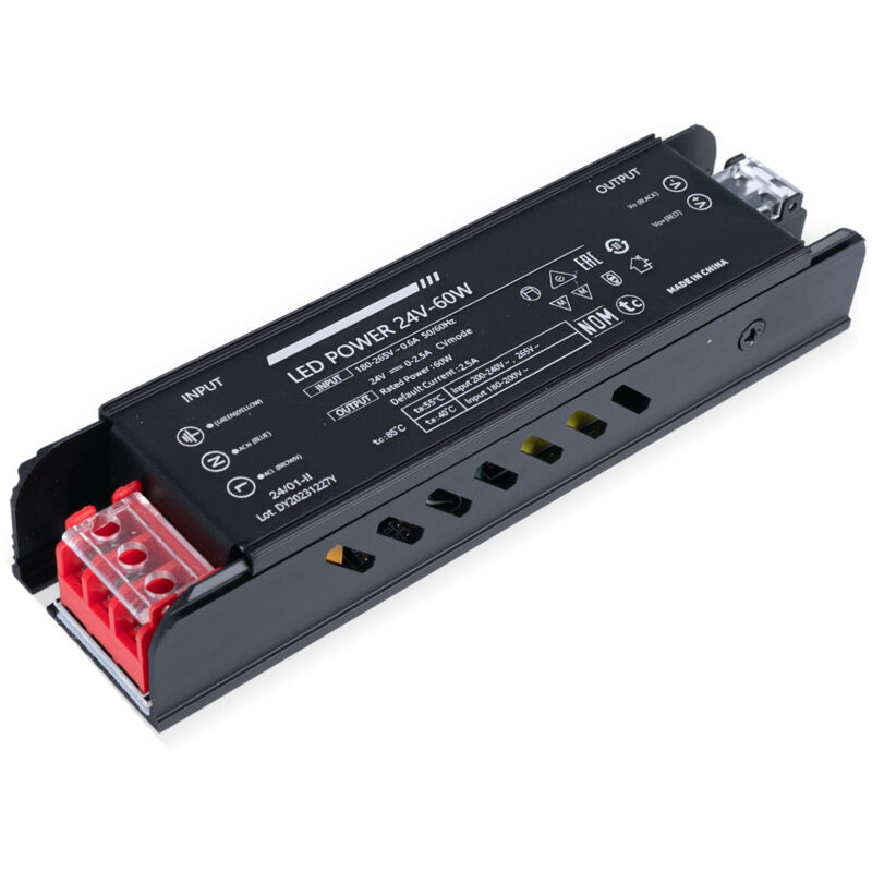 foto del prodotto barcelona led alimentatore slim 60w 24v 2,5a alta efficienza ip20