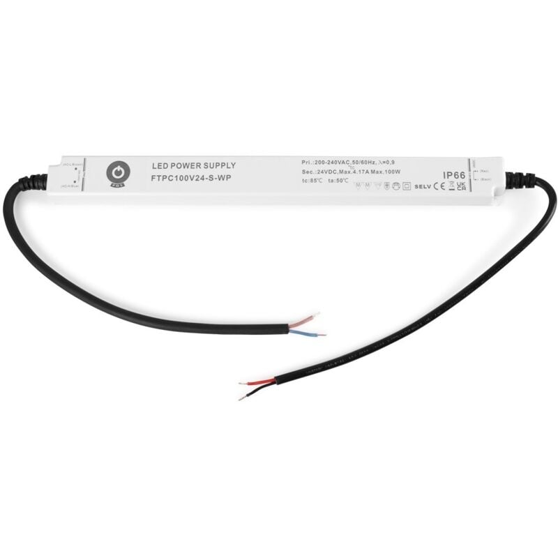 foto del prodotto barcelona led alimentatore ultra slim a tenuta stagna 24v dc 100w ip66