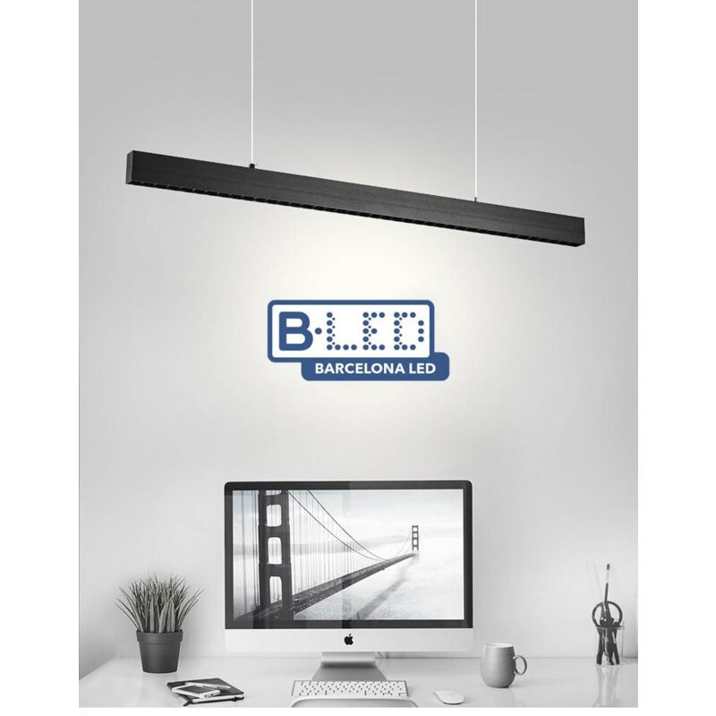 foto del prodotto barcelona led - apparecchio lineare a sospensione led 30w 120cm 2750lm basso - bianco caldo