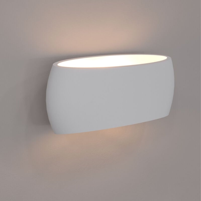foto del prodotto barcelona led applique da parete in gesso duna up down 370 mm e27