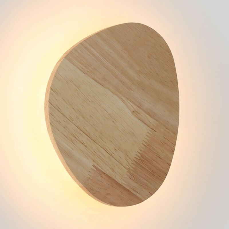 foto del prodotto barcelona led applique in legno eclipse 3 12w luce calda bianco caldo