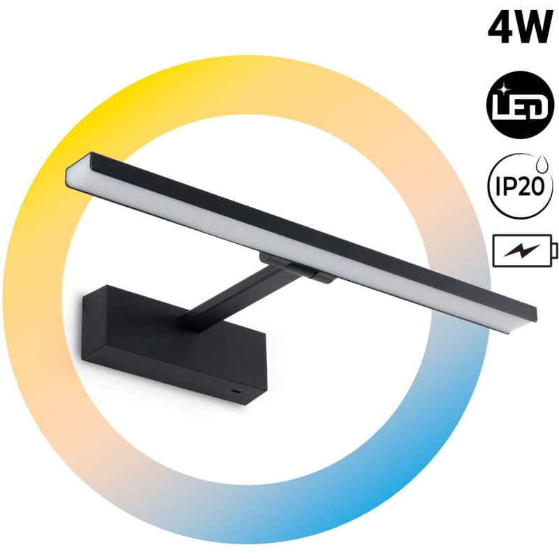 foto del prodotto barcelona led applique led 4w con batteria telecomando cct dim timer