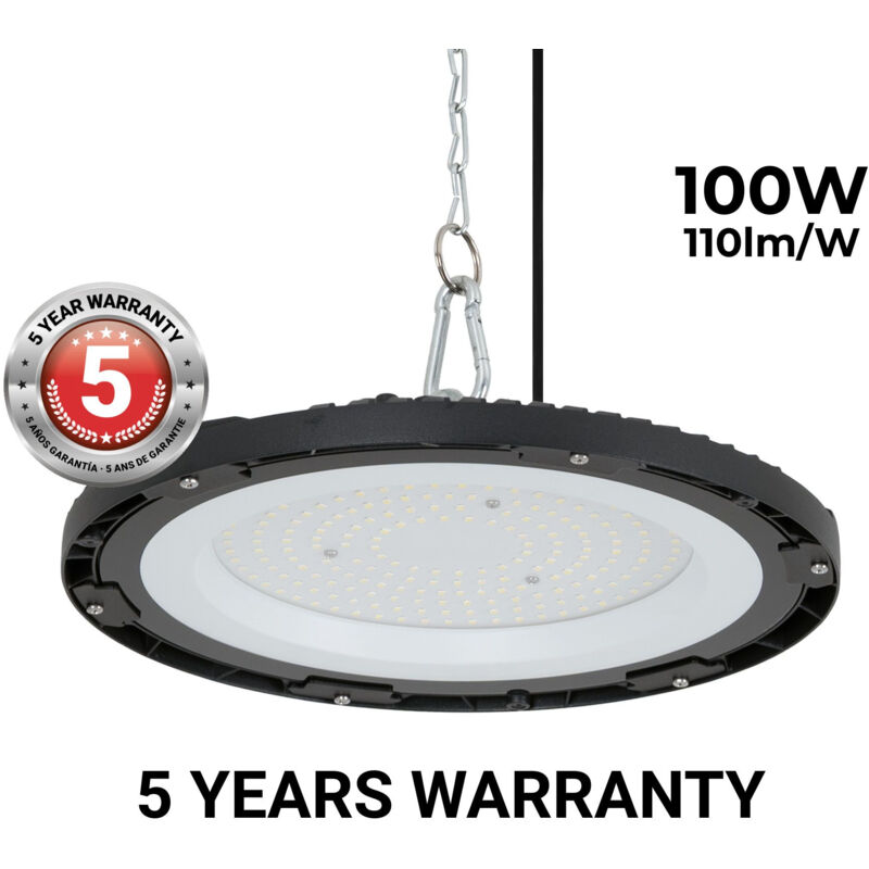 foto del prodotto barcelona led campana led industriale 100w ip65 110lm w 5 anni di bianco freddo