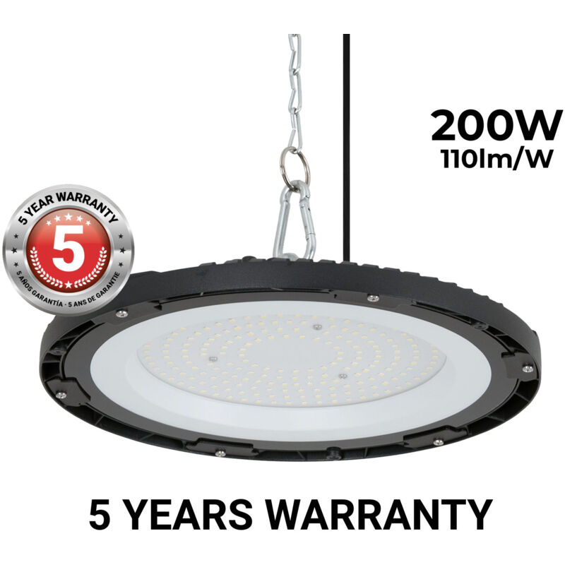 foto del prodotto barcelona led campana led industriale 200w ip65 110lm w 5 anni di bianco freddo
