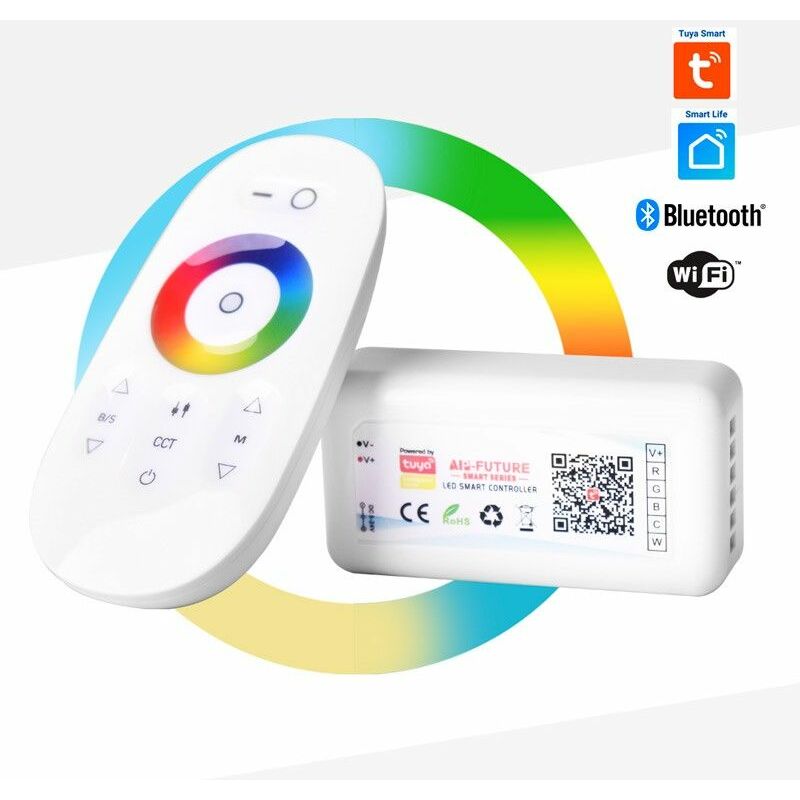 foto del prodotto barcelona led controller led rbg cct smart wifi con telecomando 12 24v dc 5