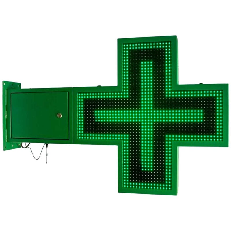 foto del prodotto barcelona led croce led farmacia monocolore verde programmabile p16 esterno