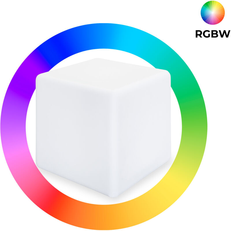 foto del prodotto barcelona led cubo luminoso led rgbw 6w ricaricabile
