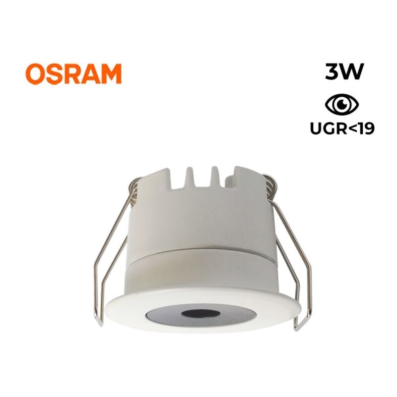 foto del prodotto barcelona led downlight led mini 3w chip osram basso ugr cri 90 40mm