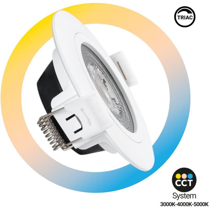 foto del prodotto barcelona led downlight led per interni 7w cct dimmerabile triac 630lm