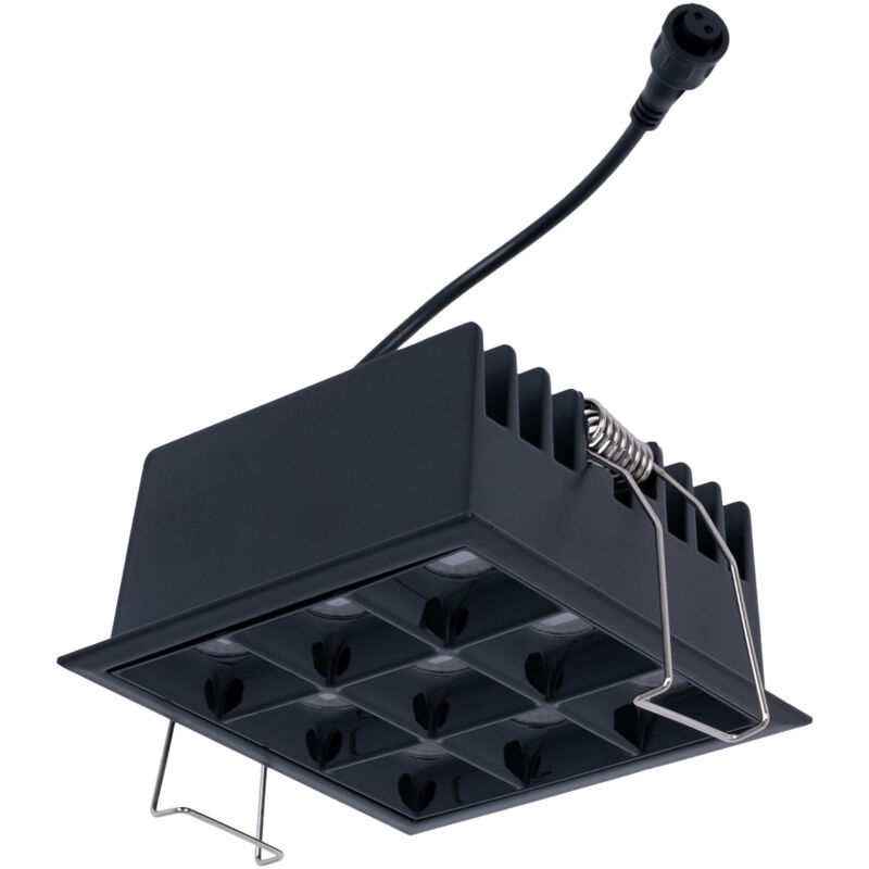 foto del prodotto barcelona led downlight led quadrato da incasso 18w 9 faretti ugr18 cri90 bianco neutro