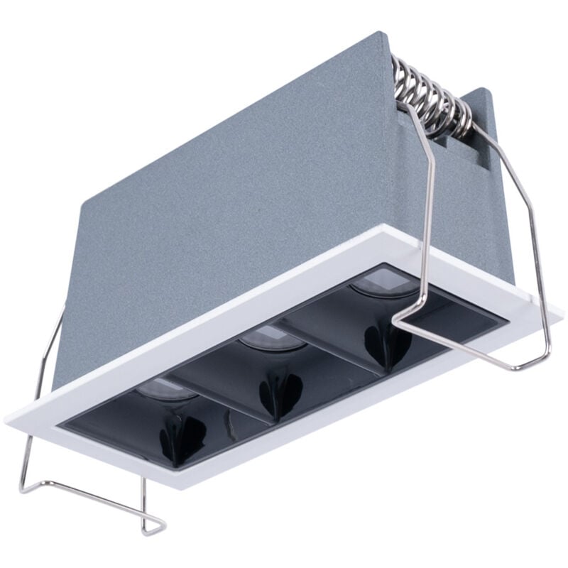 foto del prodotto barcelona led downlight led triplo da incasso 6w ugr18 cri90 chip osram bianco neutro