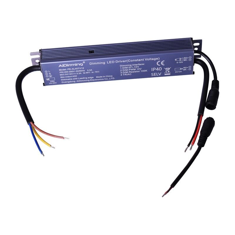 foto del prodotto barcelona led driver dimmerabile triac a tensione costante cv 12v 3,3a 40w ip40