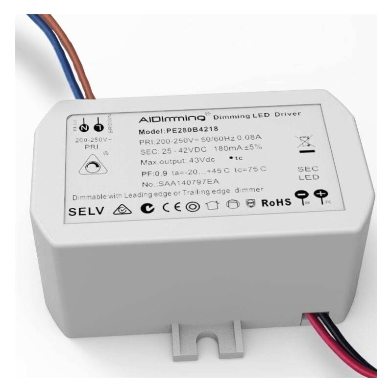 foto del prodotto barcelona led driver triac dimmerabile 25 42v dc 200ma 8w