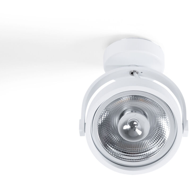 foto del prodotto barcelona led faretto da soffitto orientabile iris lampadina ar111 gu10 bianco caldo