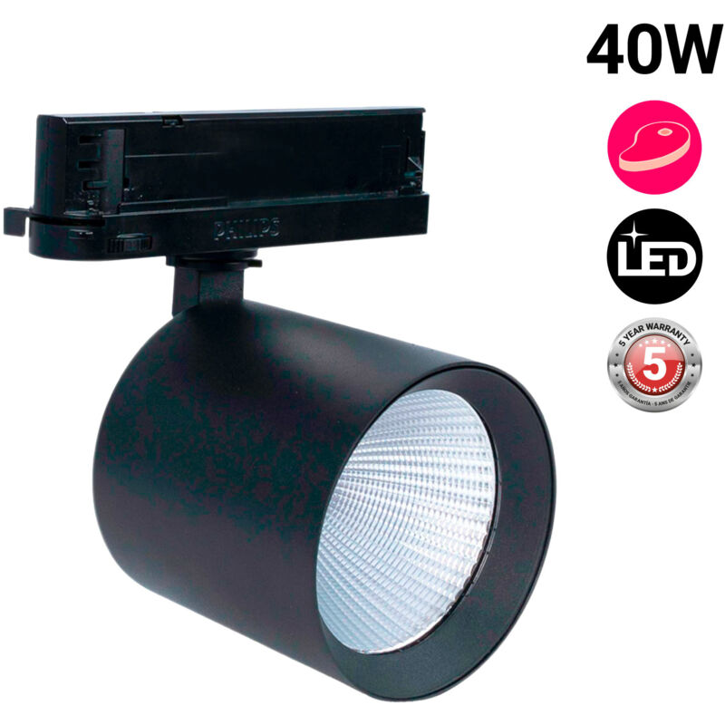 foto del prodotto barcelona led faretto led a binario trifase 40w macellerie driver philips