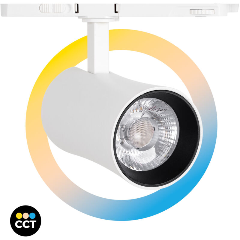 foto del prodotto barcelona led faretto led architettonico a binario trifase cct 20w cri 90