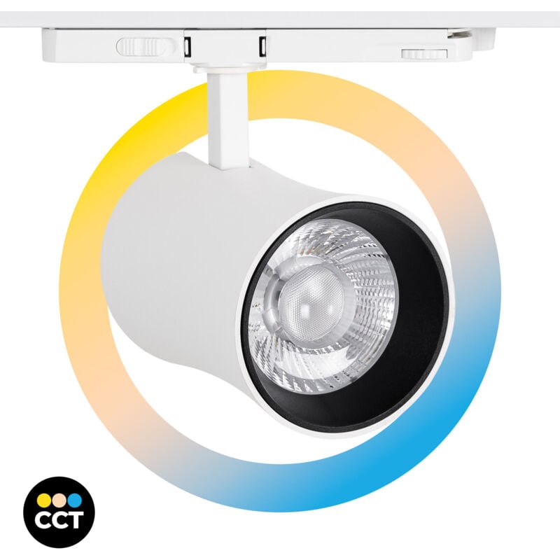 foto del prodotto barcelona led faretto led architettonico a binario trifase cct 40w cri 90