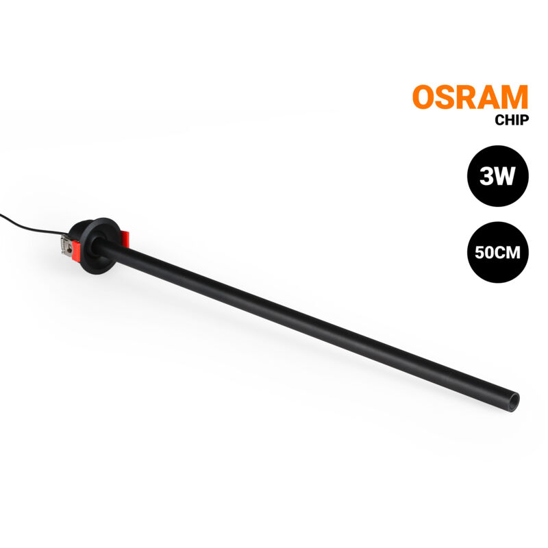 foto del prodotto barcelona led faretto led da incasso a soffitto 3w estensibile 500mm 