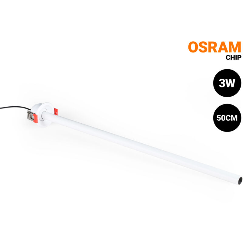 foto del prodotto barcelona led faretto led da incasso a soffitto 3w estensibile 500mm 