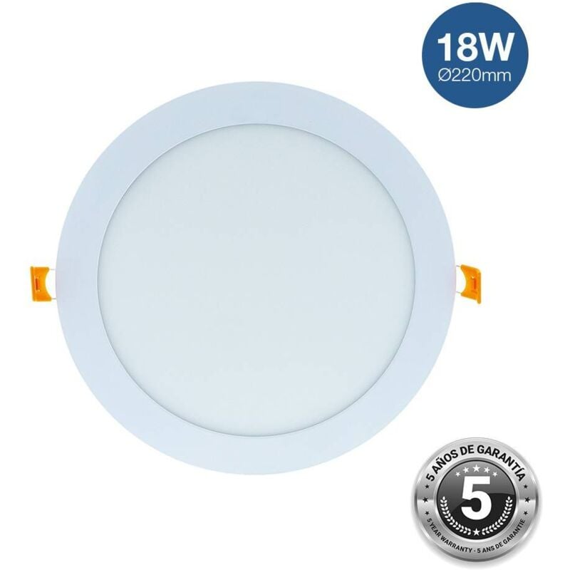 foto del prodotto barcelona led faretto led da incasso circolare 18w taglio 205mm 5 anni di bianco caldo