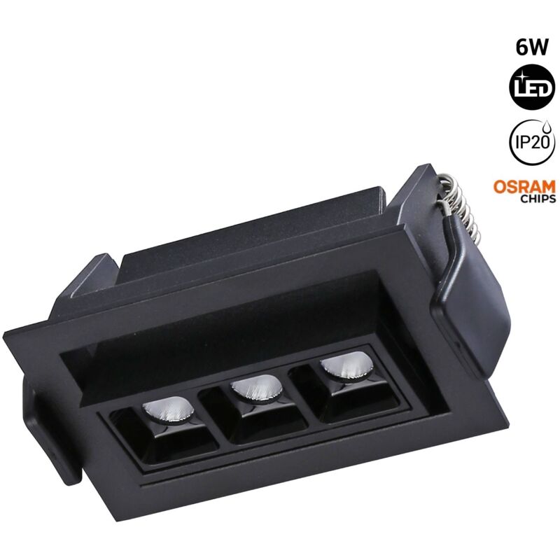 foto del prodotto barcelona led faretto lineare led da incasso 6w orientabile ugr18 cri90 bianco caldo