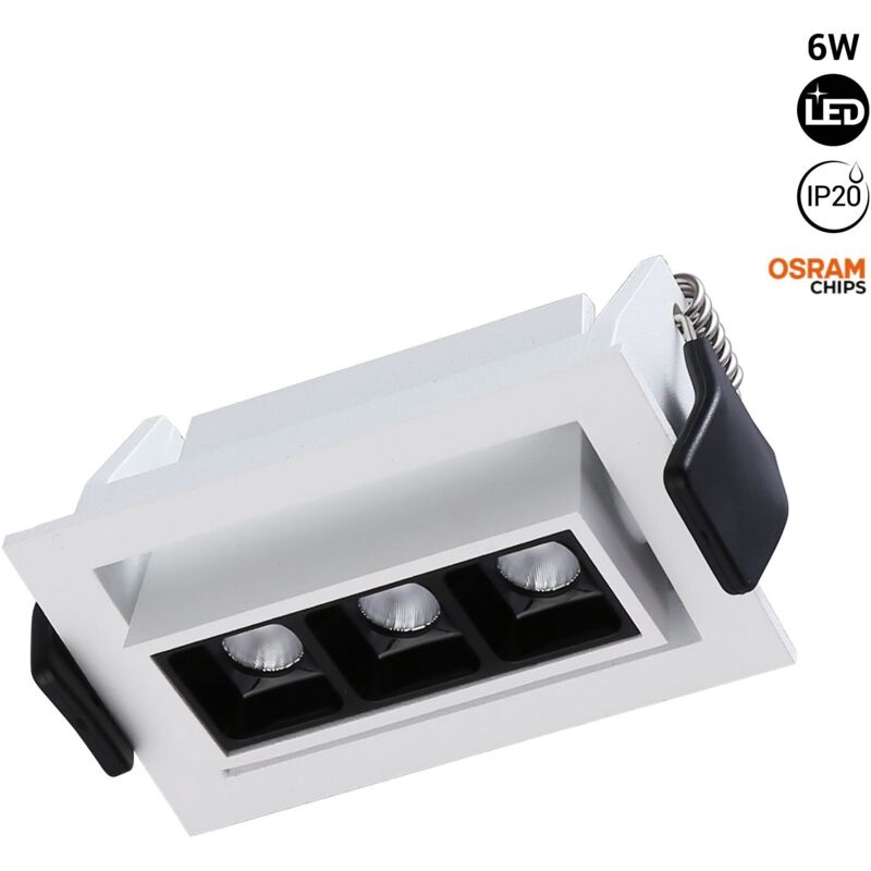 foto del prodotto barcelona led faretto lineare led da incasso 6w orientabile ugr18 cri90 bianco caldo