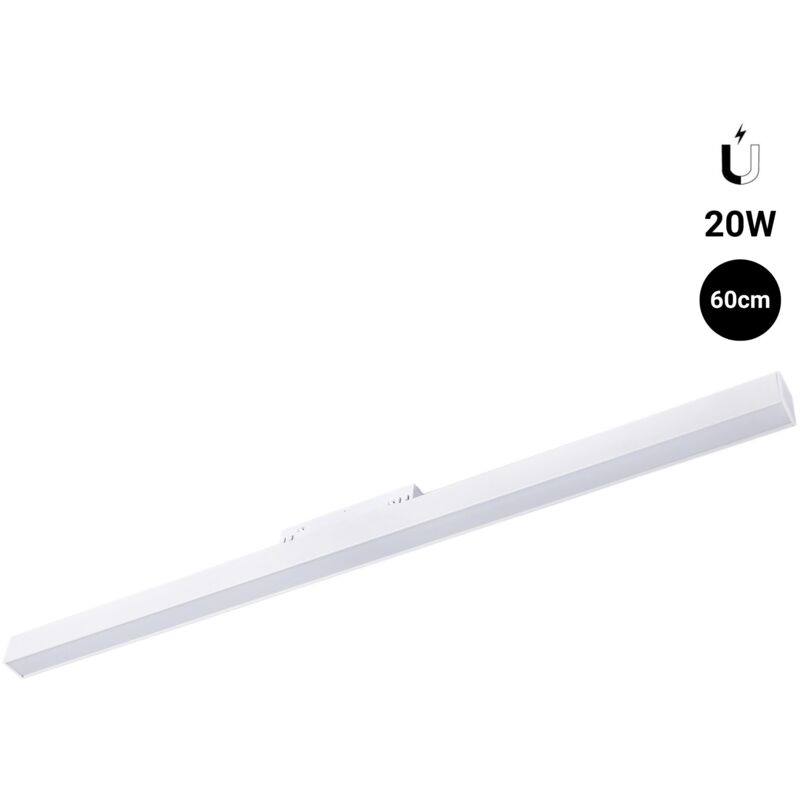 foto del prodotto barcelona led faretto lineare led opalino a binario magnetico 48v 20w bianco caldo