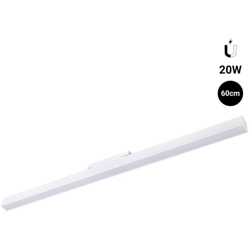 foto del prodotto barcelona led faretto lineare led opalino a binario magnetico 48v 20w bianco neutro
