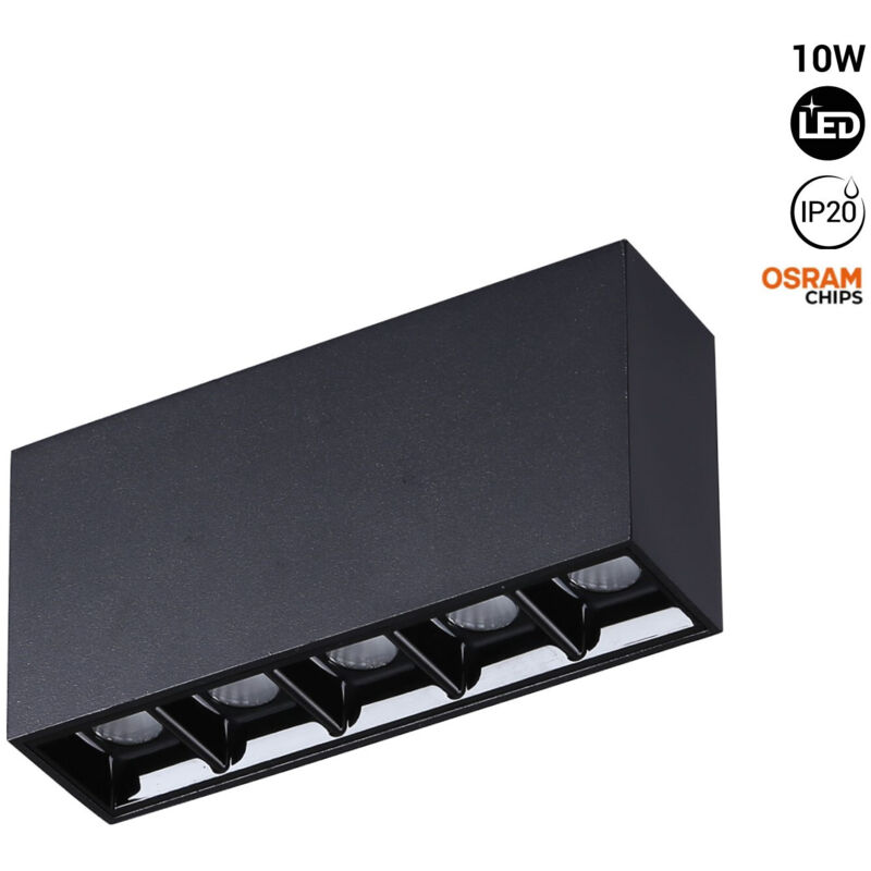 foto del prodotto barcelona led faretto lineare led superficie 10w ugr18 cri90 chip osram bianco caldo