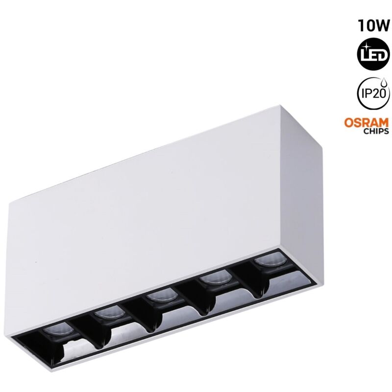 foto del prodotto barcelona led faretto lineare led superficie 10w ugr18 cri90 chip osram bianco neutro
