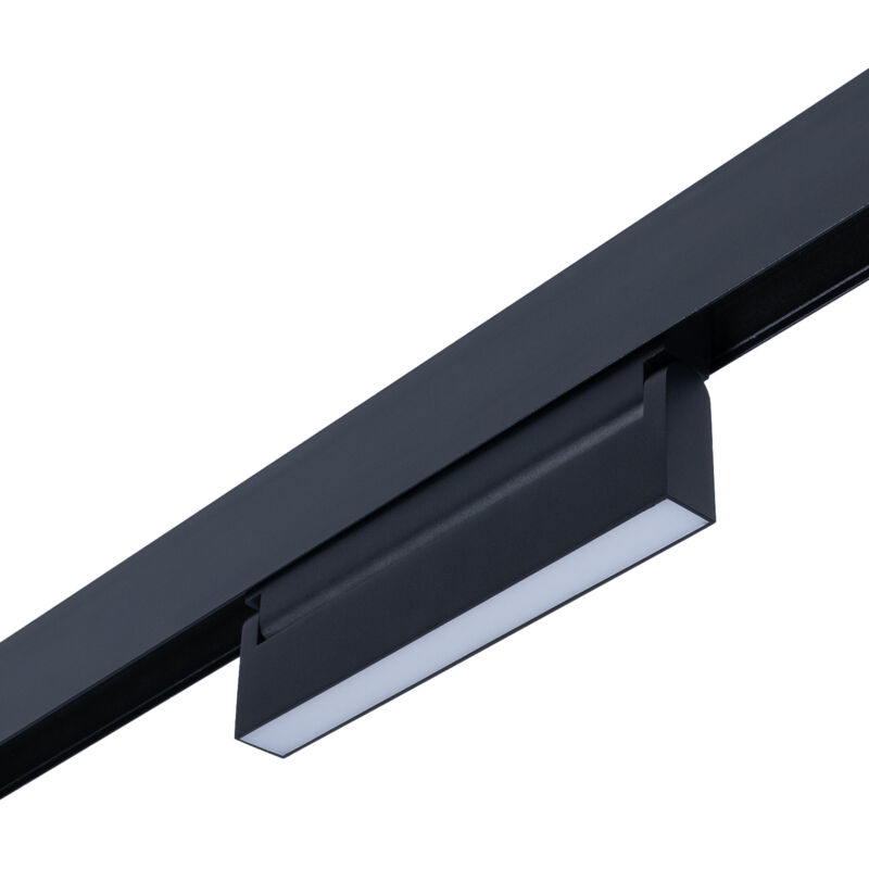 foto del prodotto barcelona led faretto lineare orientabile opalino cct a binario magnetico 48v 