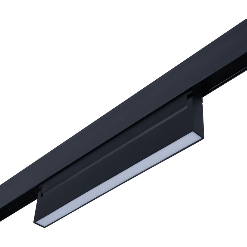 foto del prodotto barcelona led faretto lineare orientabile opalino cct a binario magnetico 48v 