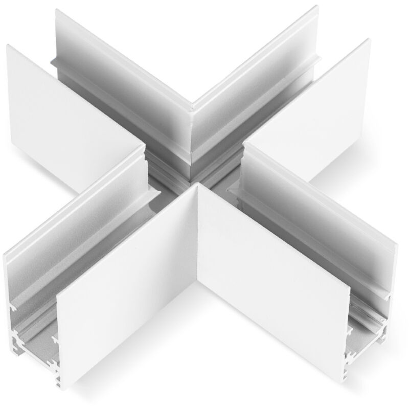 foto del prodotto barcelona led giunto a x per binario magnetico da superficie 20mm bianco