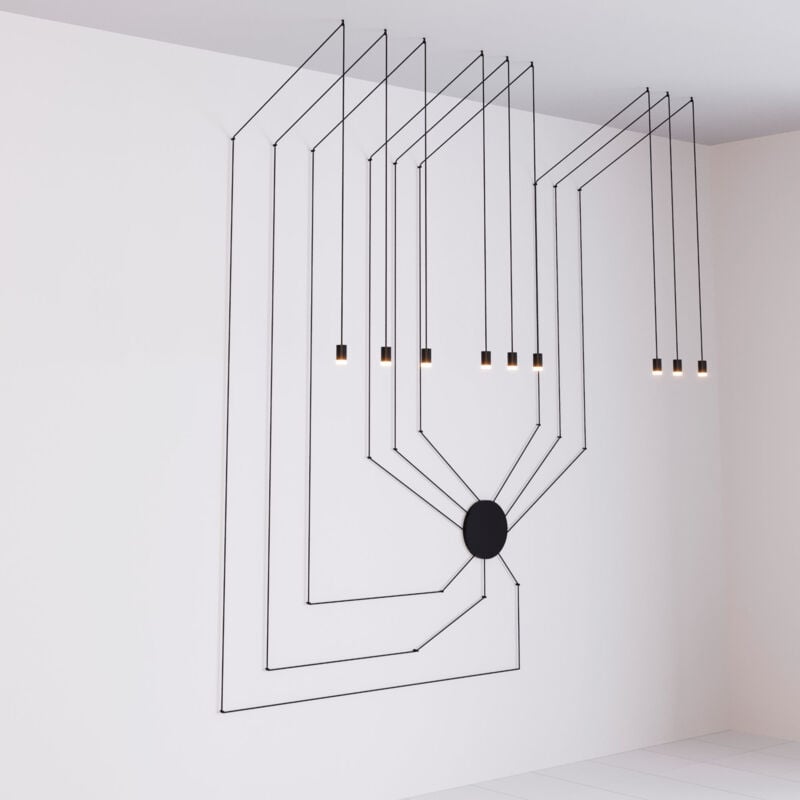 foto del prodotto barcelona led lampada a sospensione di design n bula 9x6w