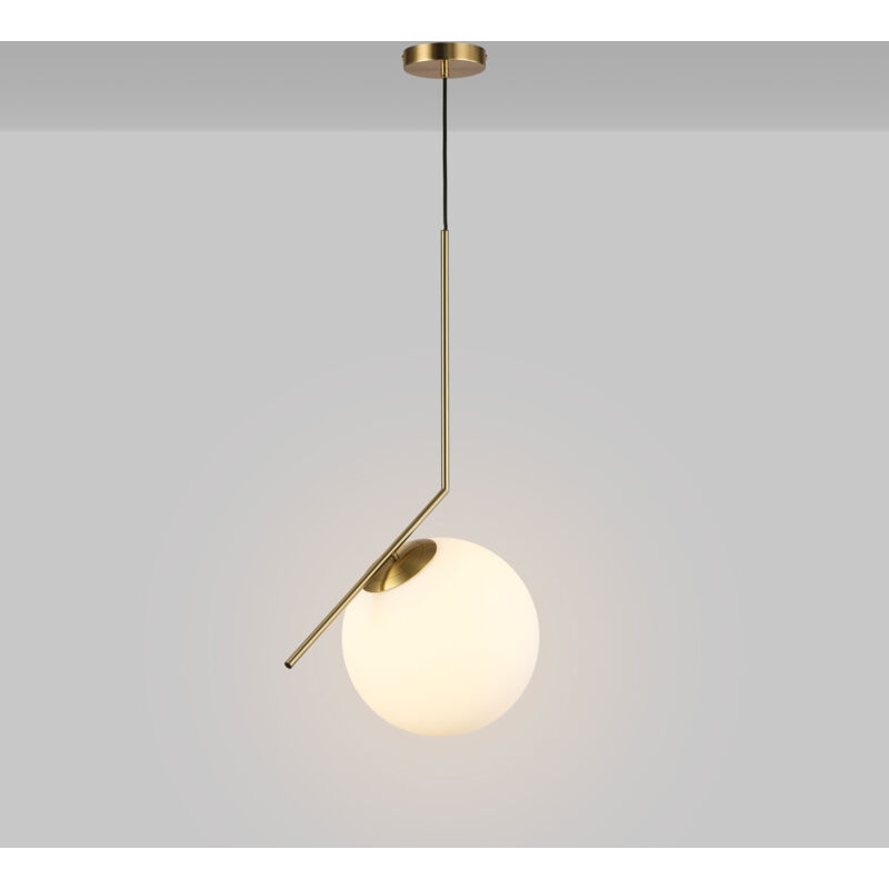 foto del prodotto barcelona led - lampada a sospensione sfera di vetro 'hermi 280' - e27 - 28cm