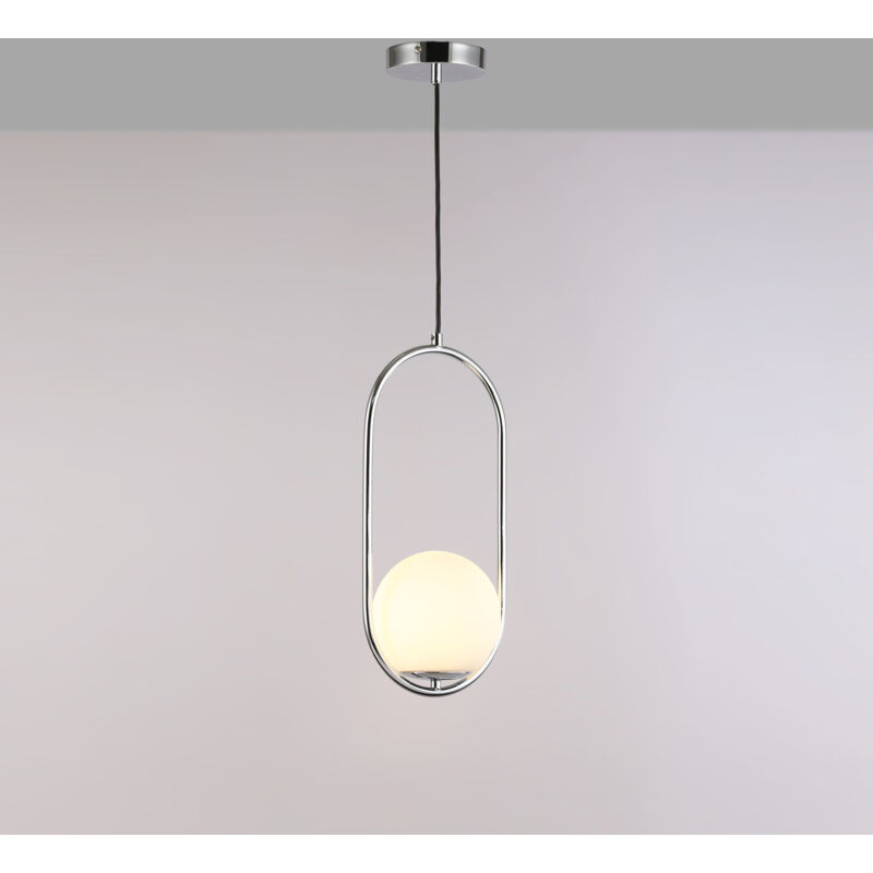 foto del prodotto barcelona led lampada a sospensione sfera di vetro john e27 15cm