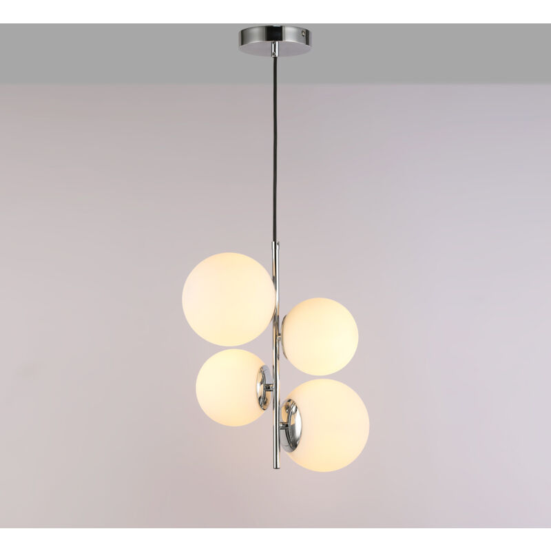 foto del prodotto barcelona led lampada a sospensione sfera di vetro tanna e27 15cm