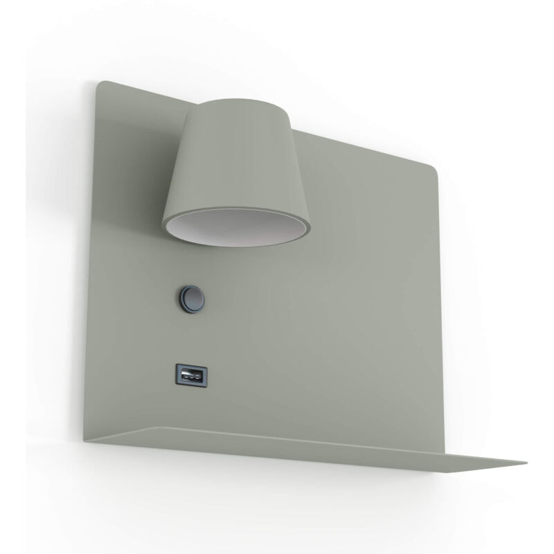 foto del prodotto barcelona led lampada da lettura a parete con porta usb baskop 6w 