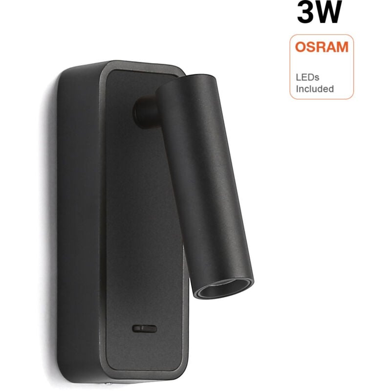 foto del prodotto barcelona led lampada da lettura a parete raam 3w orientabile chip osram