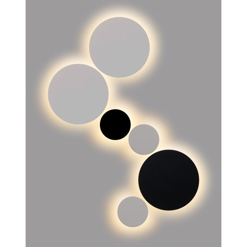 foto del prodotto barcelona led lampada da parete circolare eclipse 12w chip samsung luce