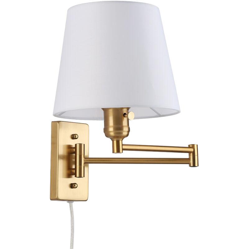 foto del prodotto barcelona led lampada da parete clark con braccio articolato e spina e27