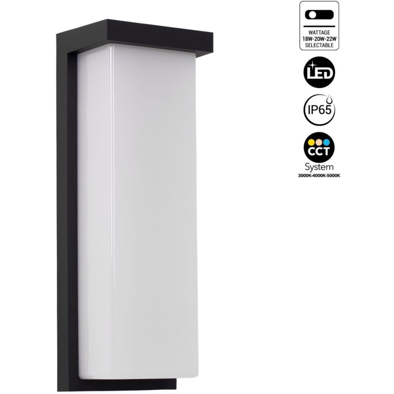 foto del prodotto barcelona led lampada da parete in alluminio per esterni retal potenza