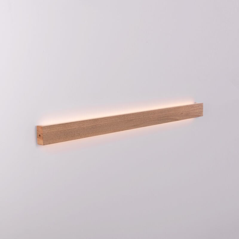 foto del prodotto barcelona led lampada da parete lineare in legno wooden 26w 100cm bianco caldo