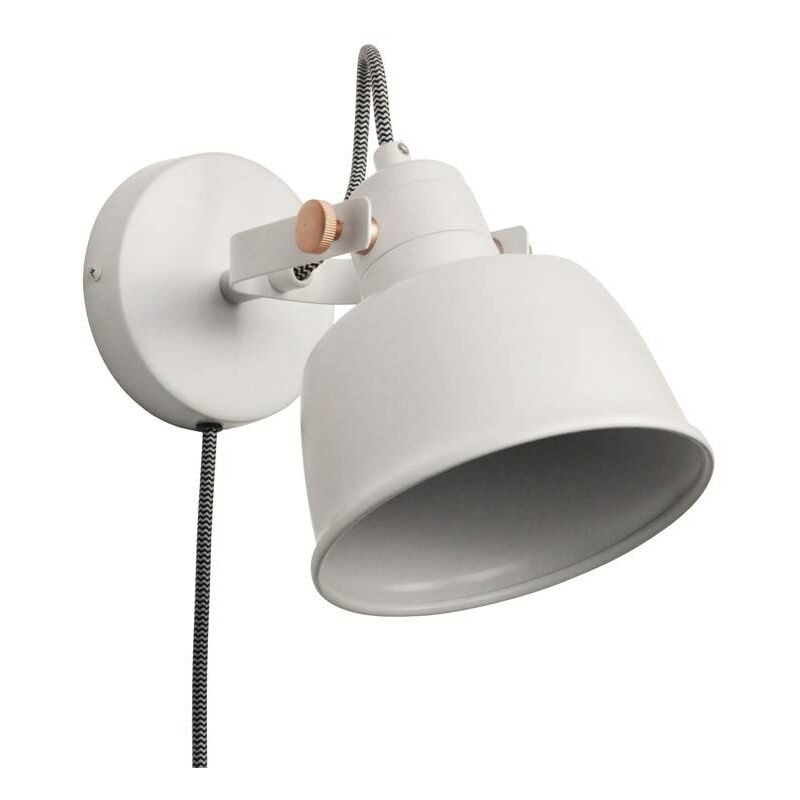 foto del prodotto barcelona led lampada da parete per interni kukka con interruttore e presa di