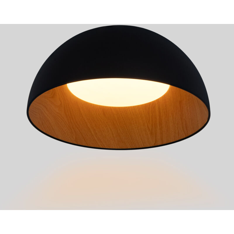 foto del prodotto barcelona led lampada da soffitto led cct 24w effetto legno 50cm