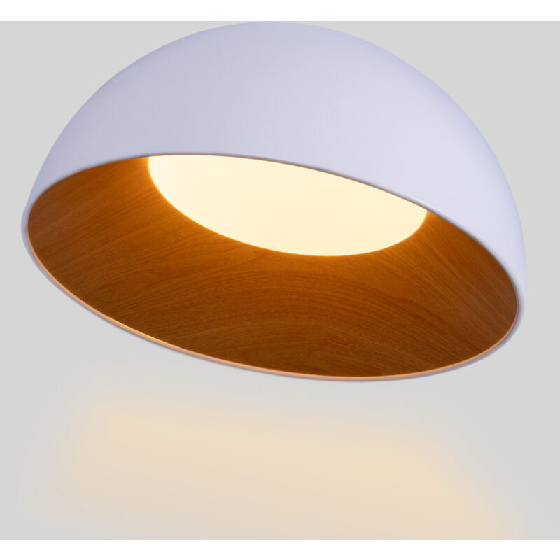 foto del prodotto barcelona led lampada da soffitto led obliqua cct 24w effetto legno 50cm