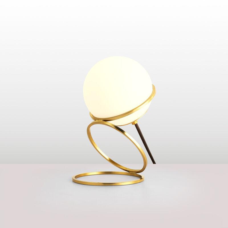 foto del prodotto barcelona led lampada da tavolo a sfera di cristallo ruth 