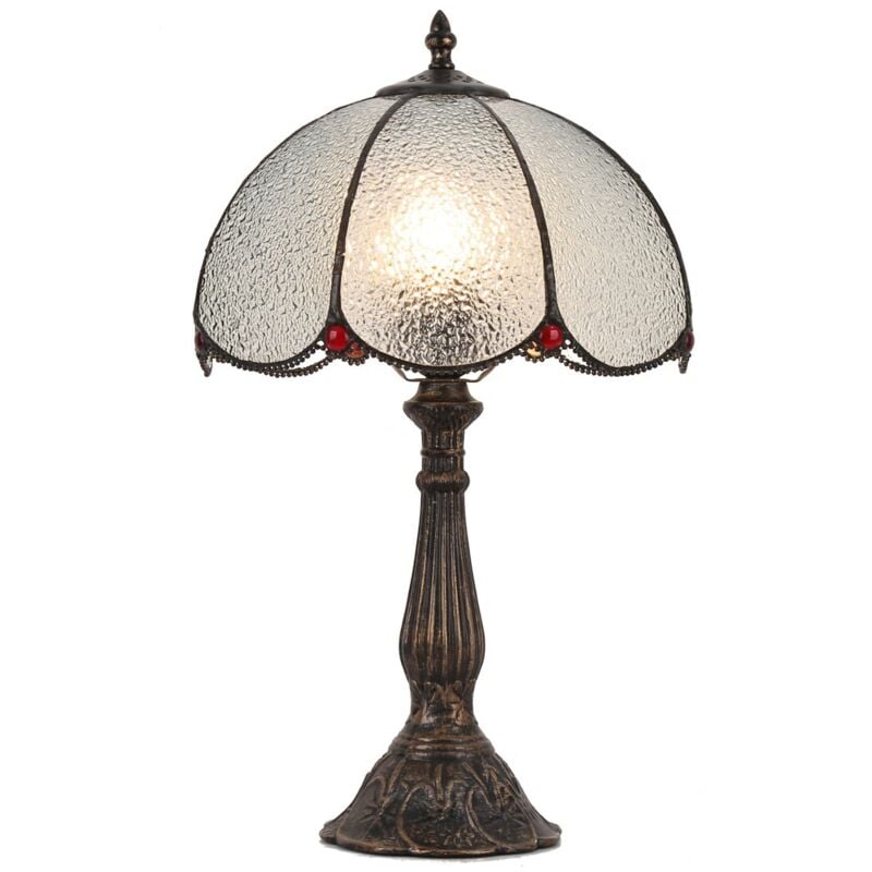 foto del prodotto barcelona led lampada da tavolo candice ispirazione tiffany 30 cm