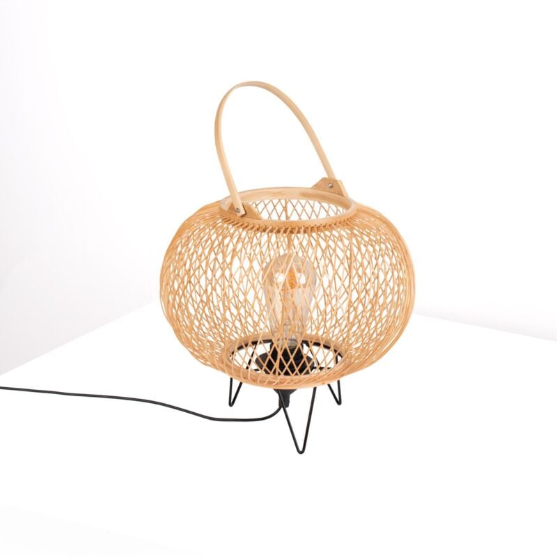 foto del prodotto barcelona led lampada da tavolo in bamb sendai e27
